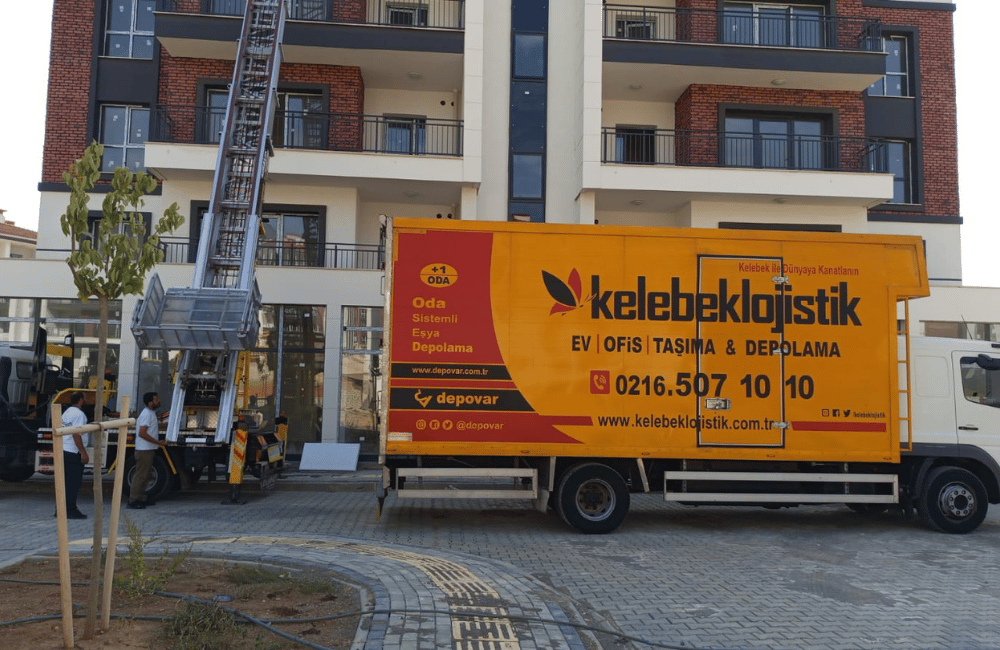 Denizköşkler dış cephe nakliyat teleskopik asansörü kurulumu